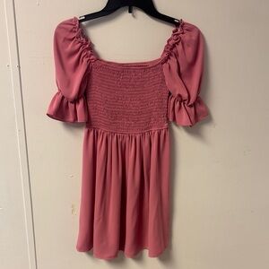 SHEIN Dusty Rose Off-Shoulder Dress